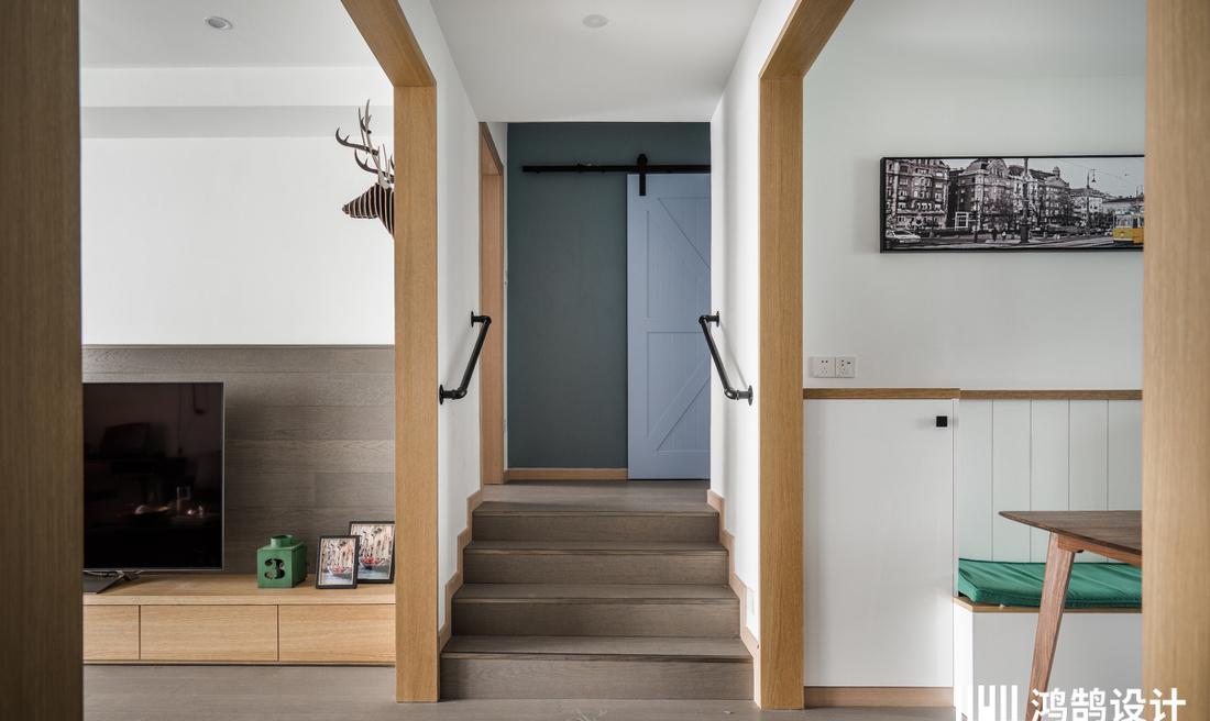 上海老弄堂情怀家居,绿色墨韵温馨一家三口-12