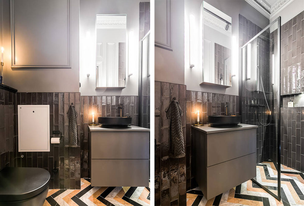 斯德哥尔摩时尚灰调小公寓,巧妙利用走道设计-21