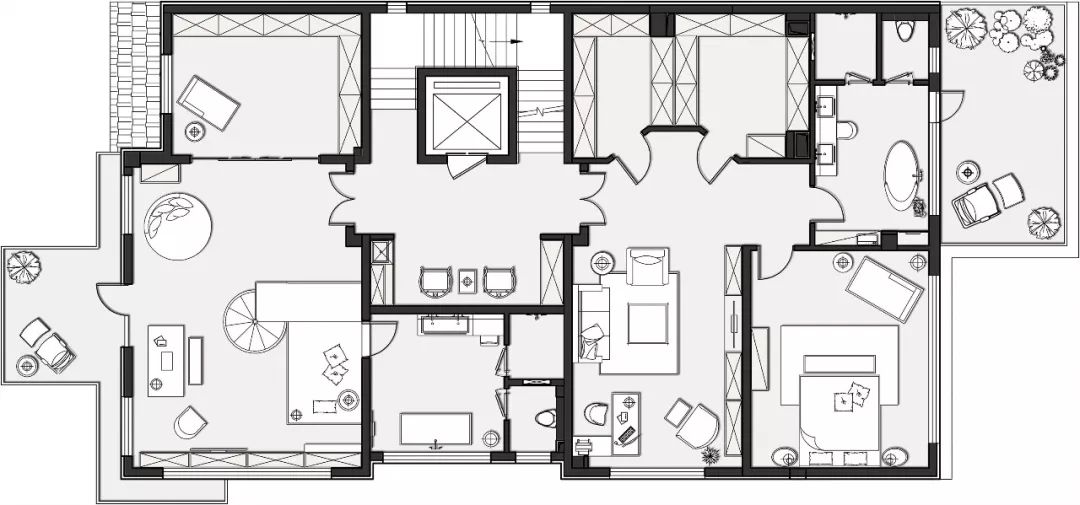 北京中央别墅区简约私人别墅设计-73