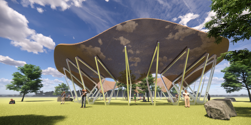 Wavy Shade Pavilion Rhino Grasshopper-8