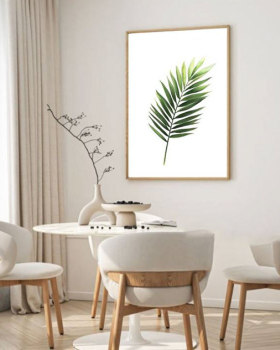 A simple yet elegant illustration of a palm leaf