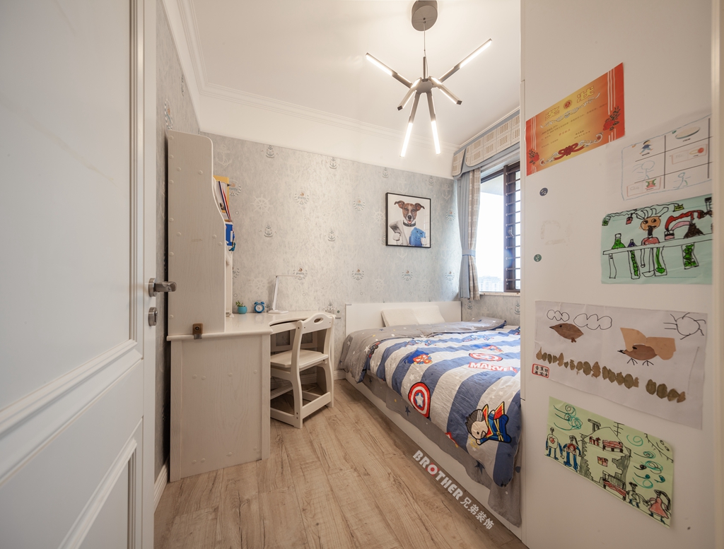 新鸥鹏教育城 104㎡欧式风格装修设计-17