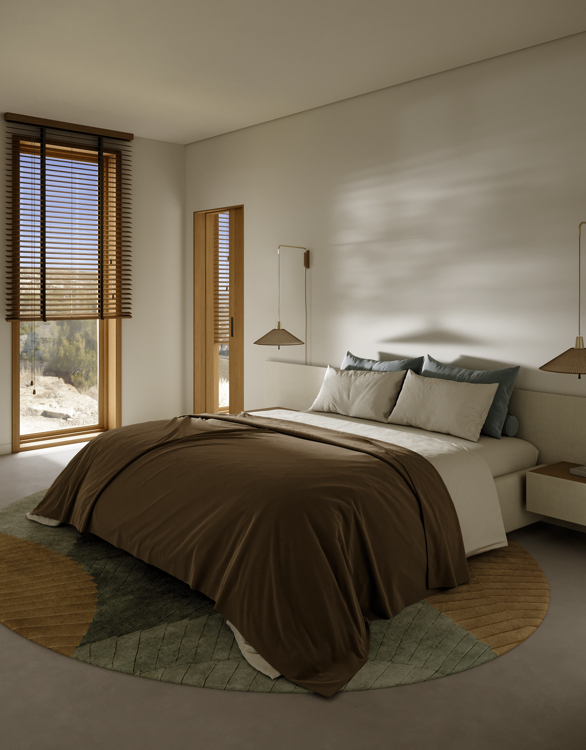 Warm Minimalist House Interior Visualization-9