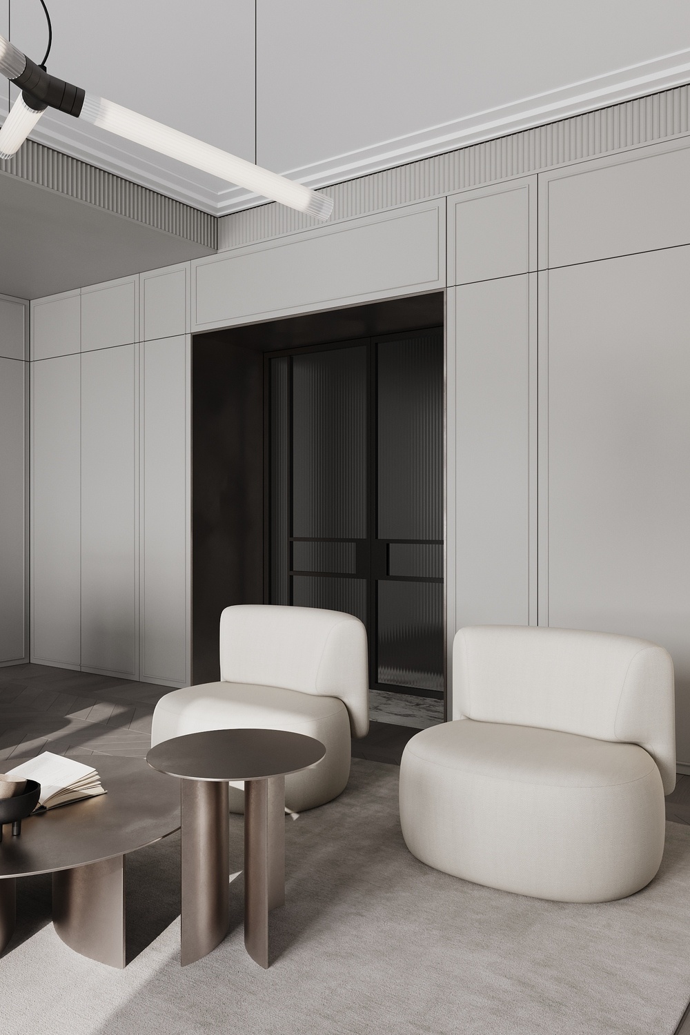 莫斯科河滨公园 88 平室内设计丨俄罗斯莫斯科丨Quadro Room-10