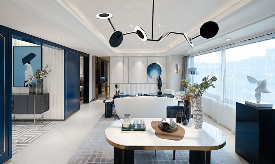 新海派风格打造 150㎡精致生活空间-4