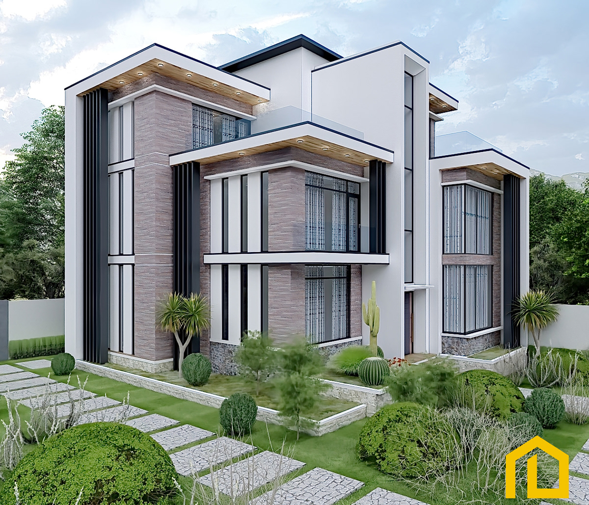 Anastasiya Gushchina丨别墅建筑丨Three Storey House 004-3