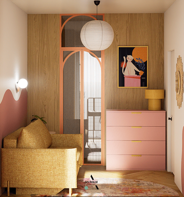 projekt gabinetu - miejsce do pracy-1