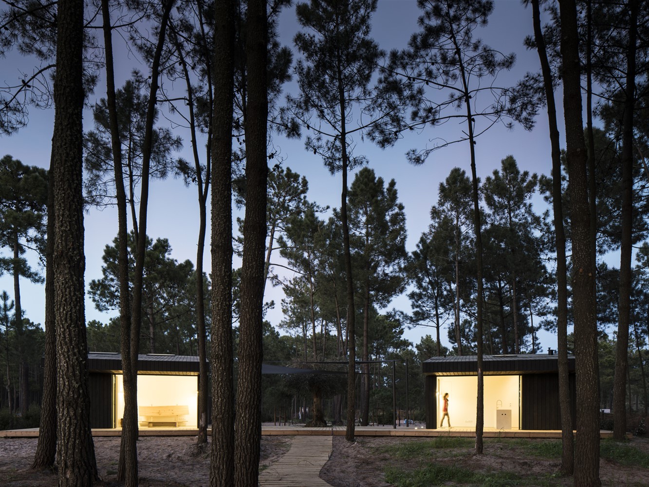 葡萄牙林中的两个黑色小屋-4