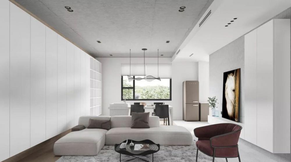 原木极简白，打造开放自由的空间-12