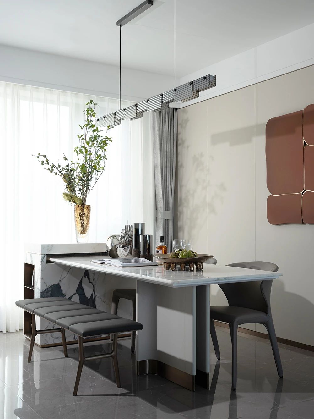 武汉中海寰宇天下·观雲府样板间丨中国武汉丨HWCD-23