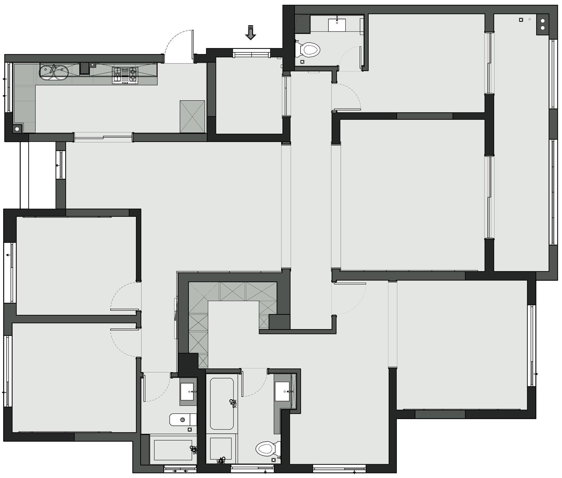 180㎡精装改造,复古之家设计丨中国南京-3