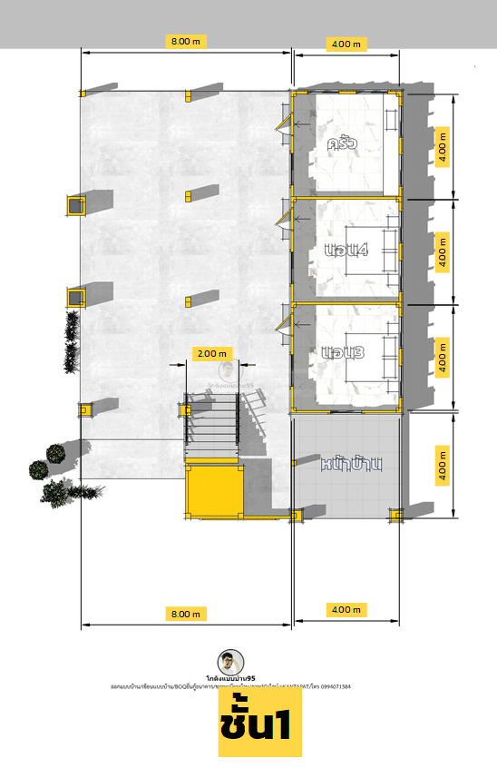 รับเขียนแบบบ้าน P  2485 两层住宅设计丨โกดังแบบบ้าน-34