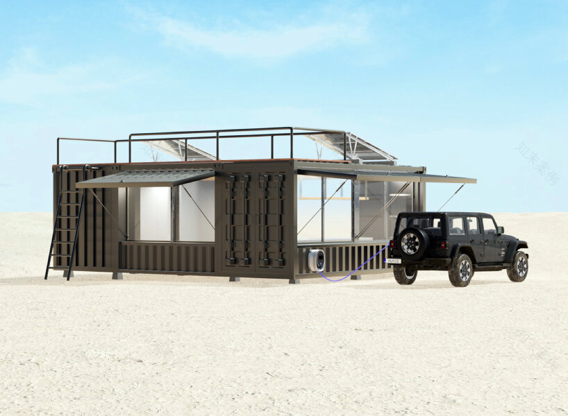 Jeep 集装箱房屋 | 可建在任何地方的太阳能移动住宅-13