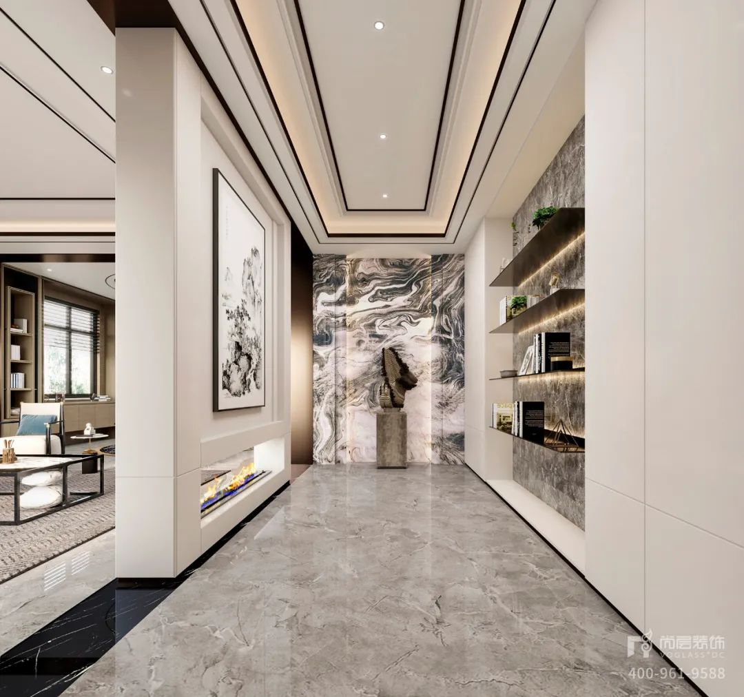 新中式尚层别墅设计丨中国上海丨上海尚层别墅装饰-7