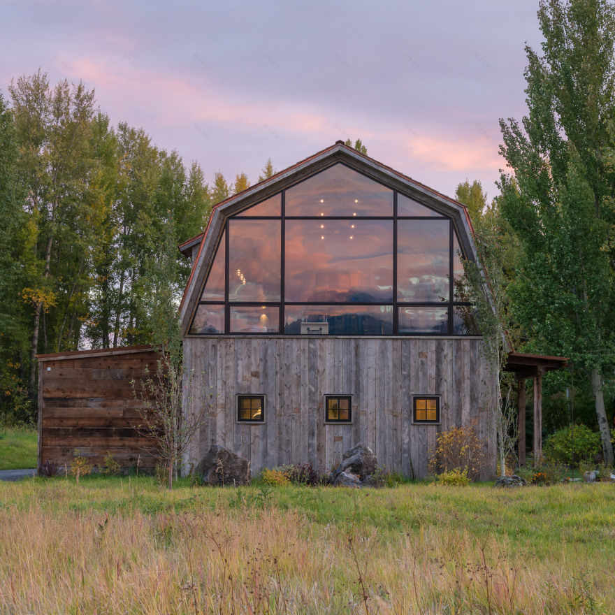 Carney Logan Burke creates barn-shaped guest house in rural Wyoming-0