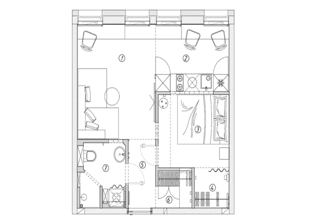 小情侣的36㎡玻璃砖小宅丨Anna Malyutina-28