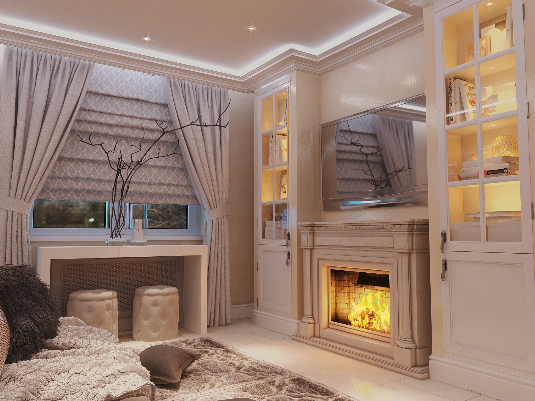 莫斯科75平3室公寓经典风格室内设计丨俄罗斯莫斯科-14