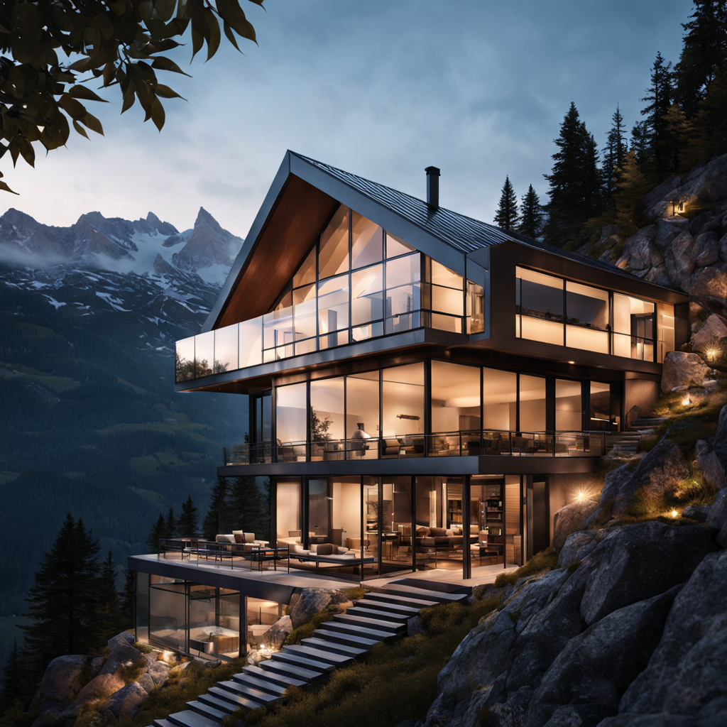 玻璃和钢结构房屋-22