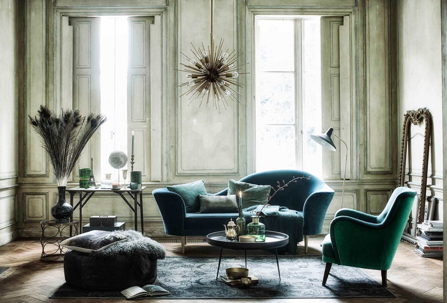 新古典蓝调圣诞宅，复古装饰主义风格-3