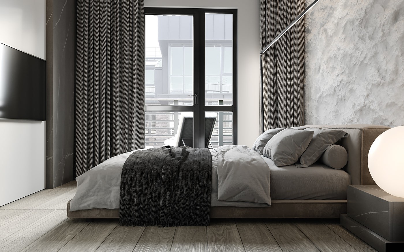 高级灰色系公寓设计 超耐看的设计！-11