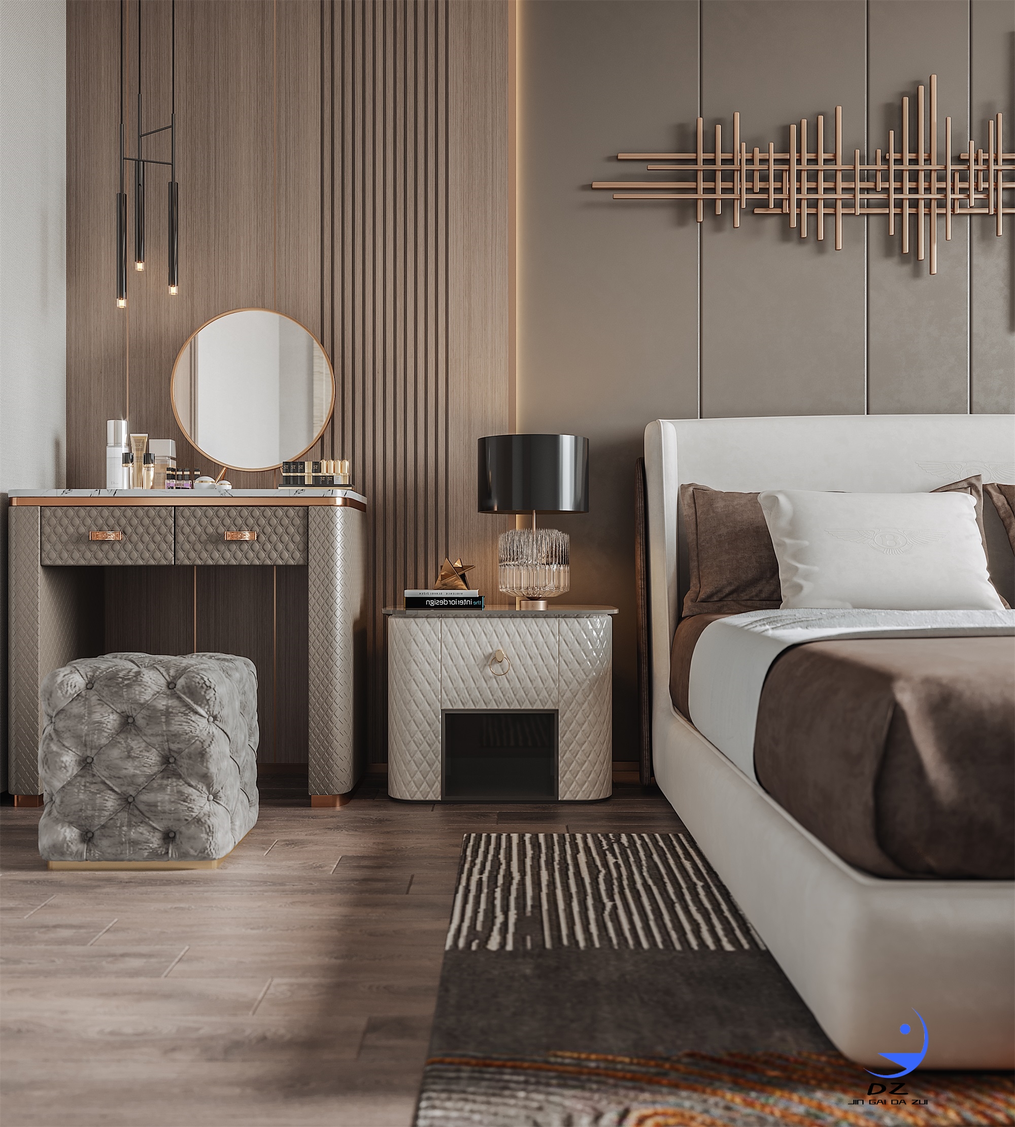 挑空室内客餐厅过道卧室案例分享-28