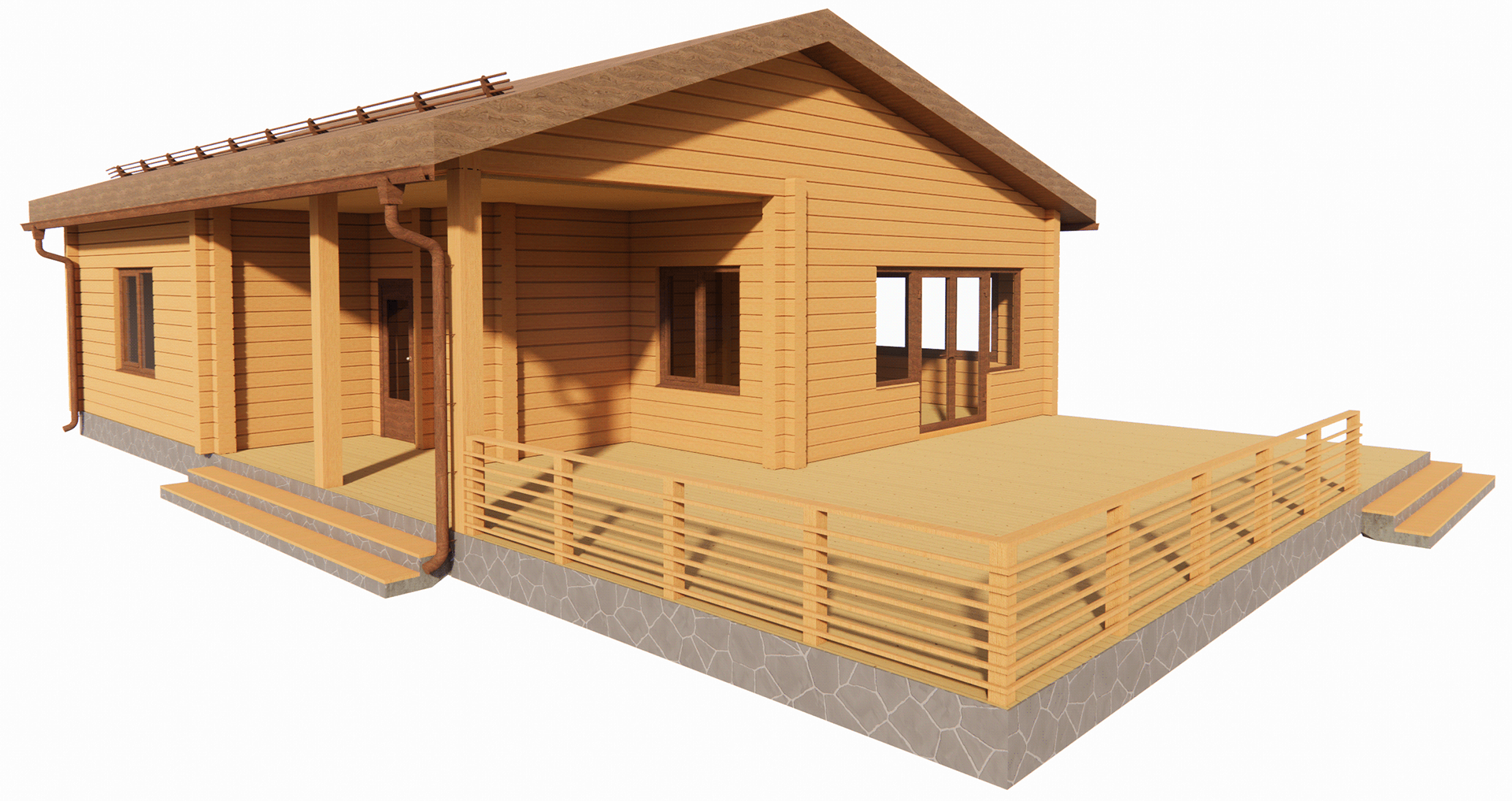 胶合木桑拿房及客房别墅项目-4