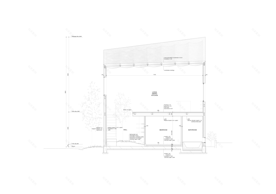 带膜屋顶的房子丨日本东京-34