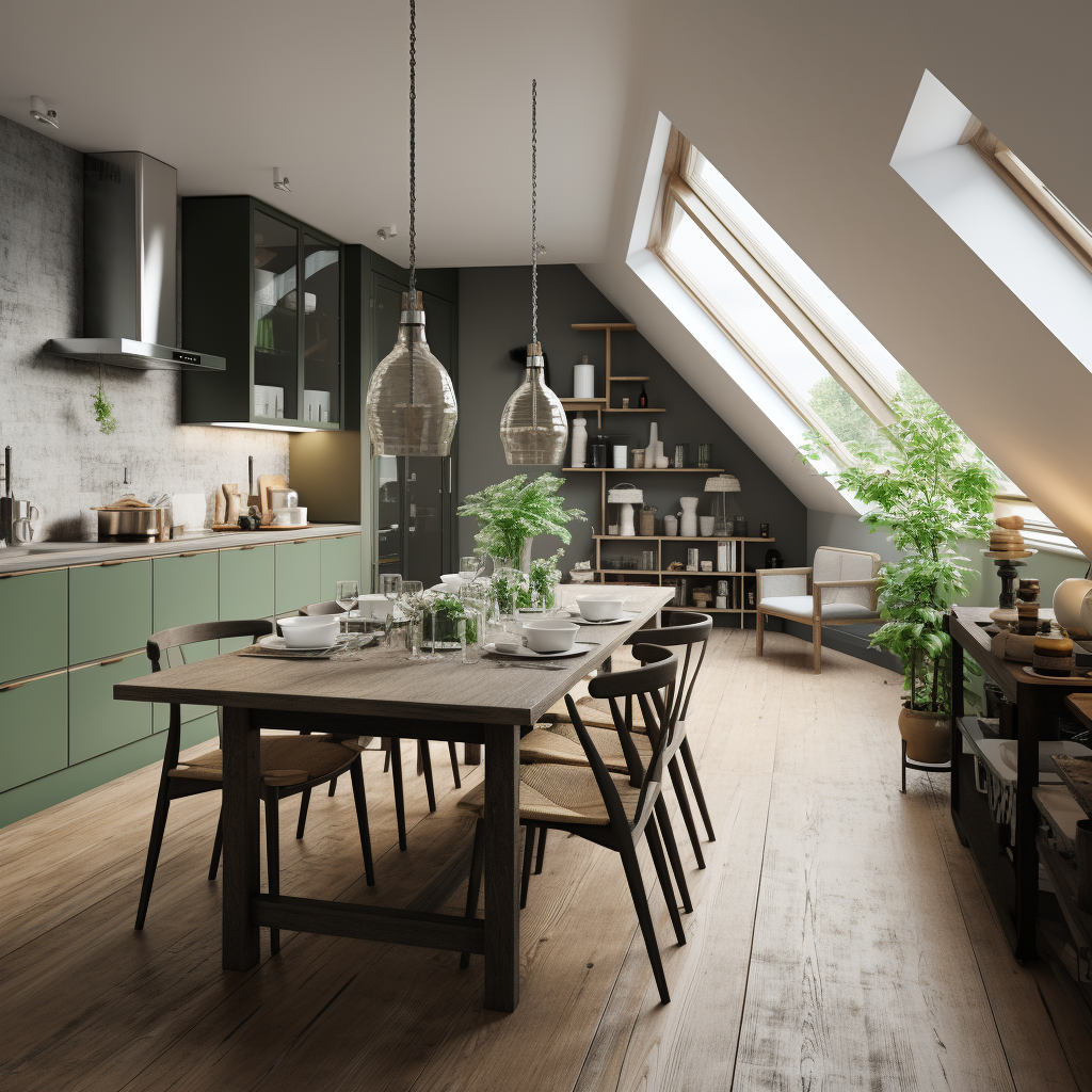 自然韵味:森林意象下的璀璨厨房-16