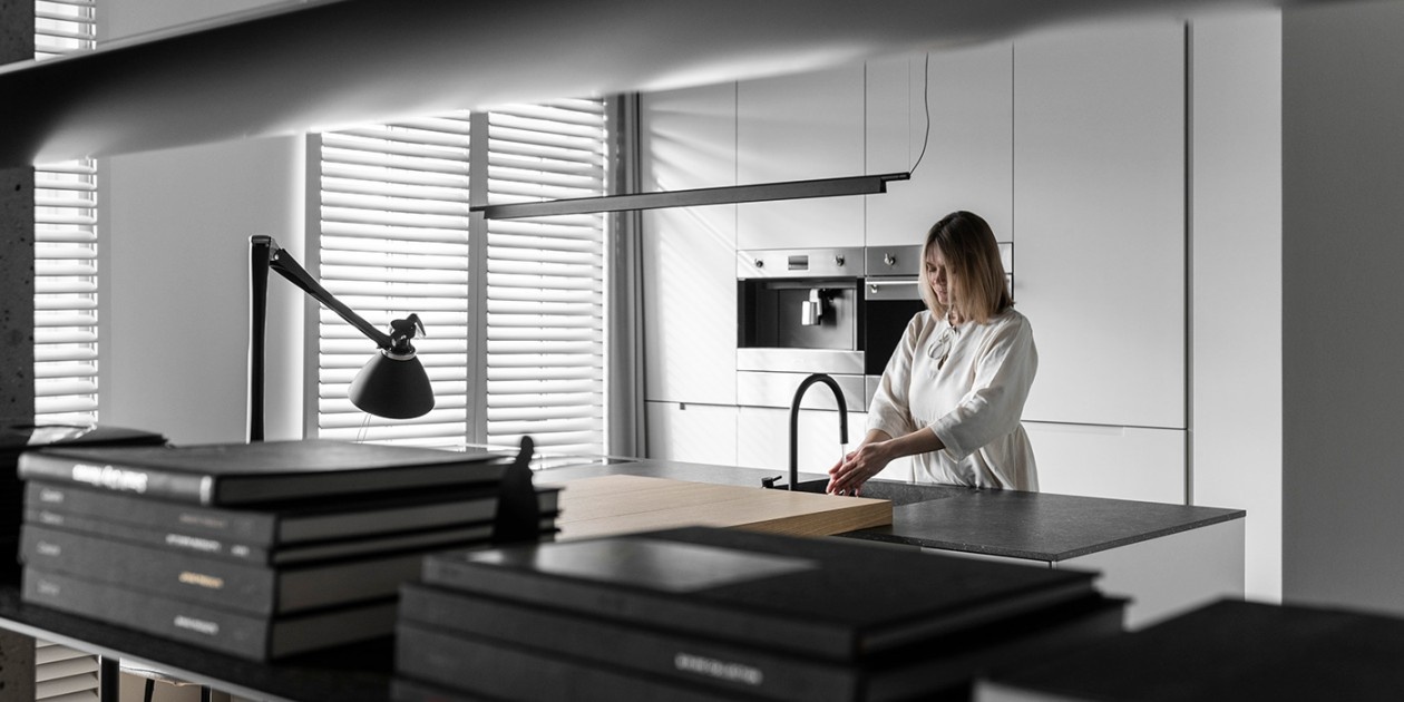 极简轻工业风公寓设计丨line architects-16