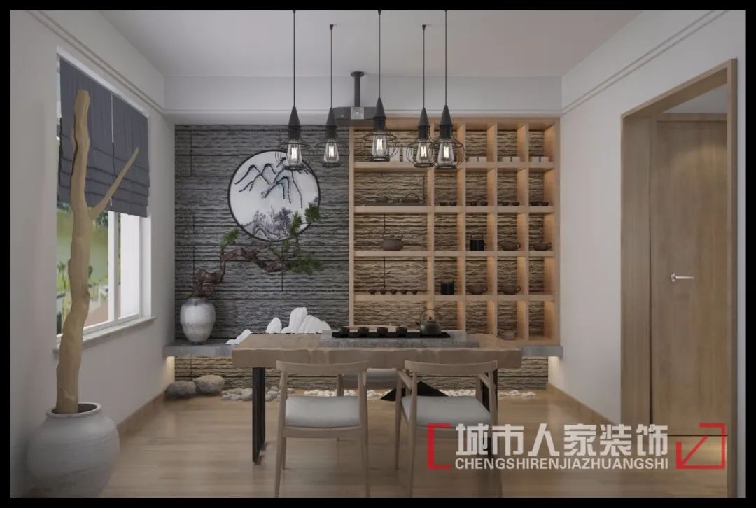 中日式混搭,打造 160㎡清雅空间-12