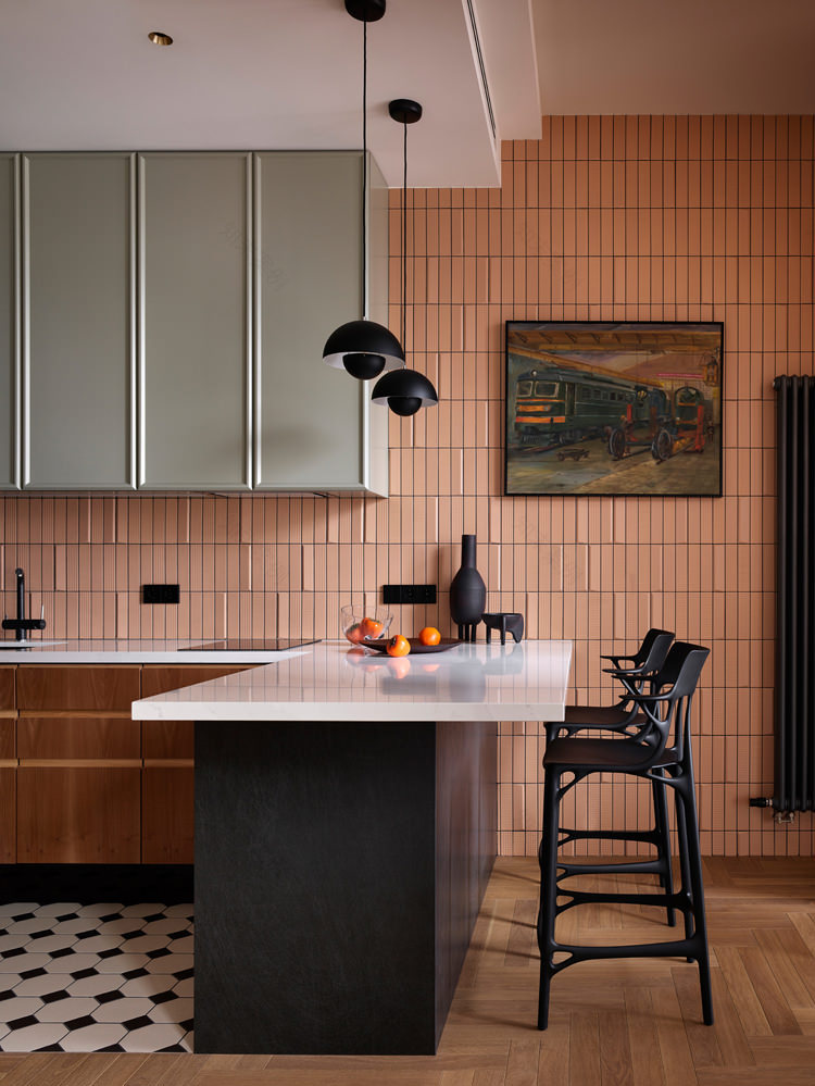 莫斯科家庭公寓设计(含独立卧室)丨俄罗斯莫斯科丨Анастасия Стенберг(阿纳斯塔西娅·斯滕贝格)-19