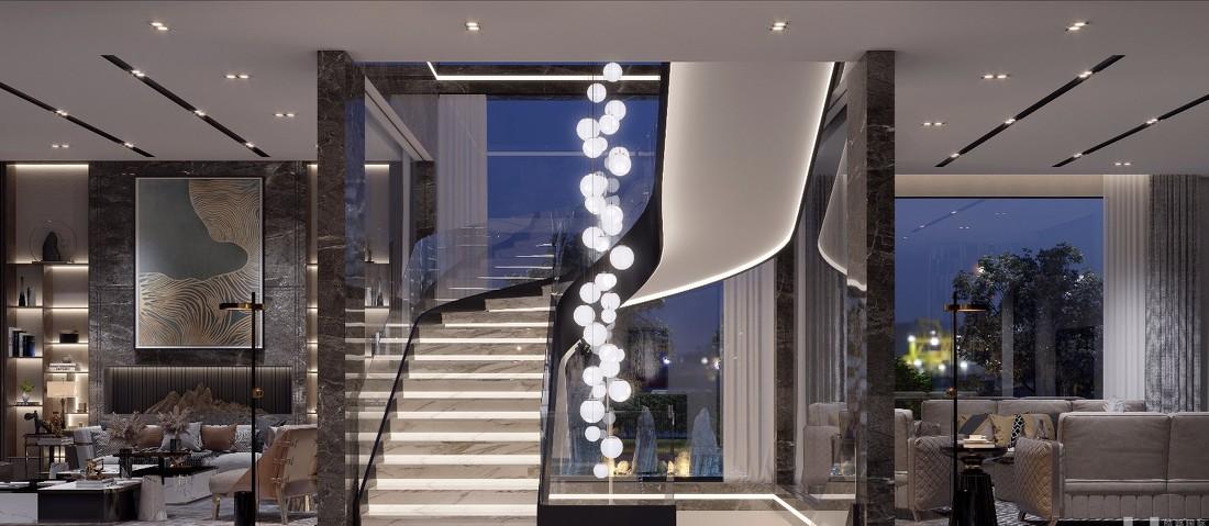 金色粉蓝调，温馨轻奢宅-17