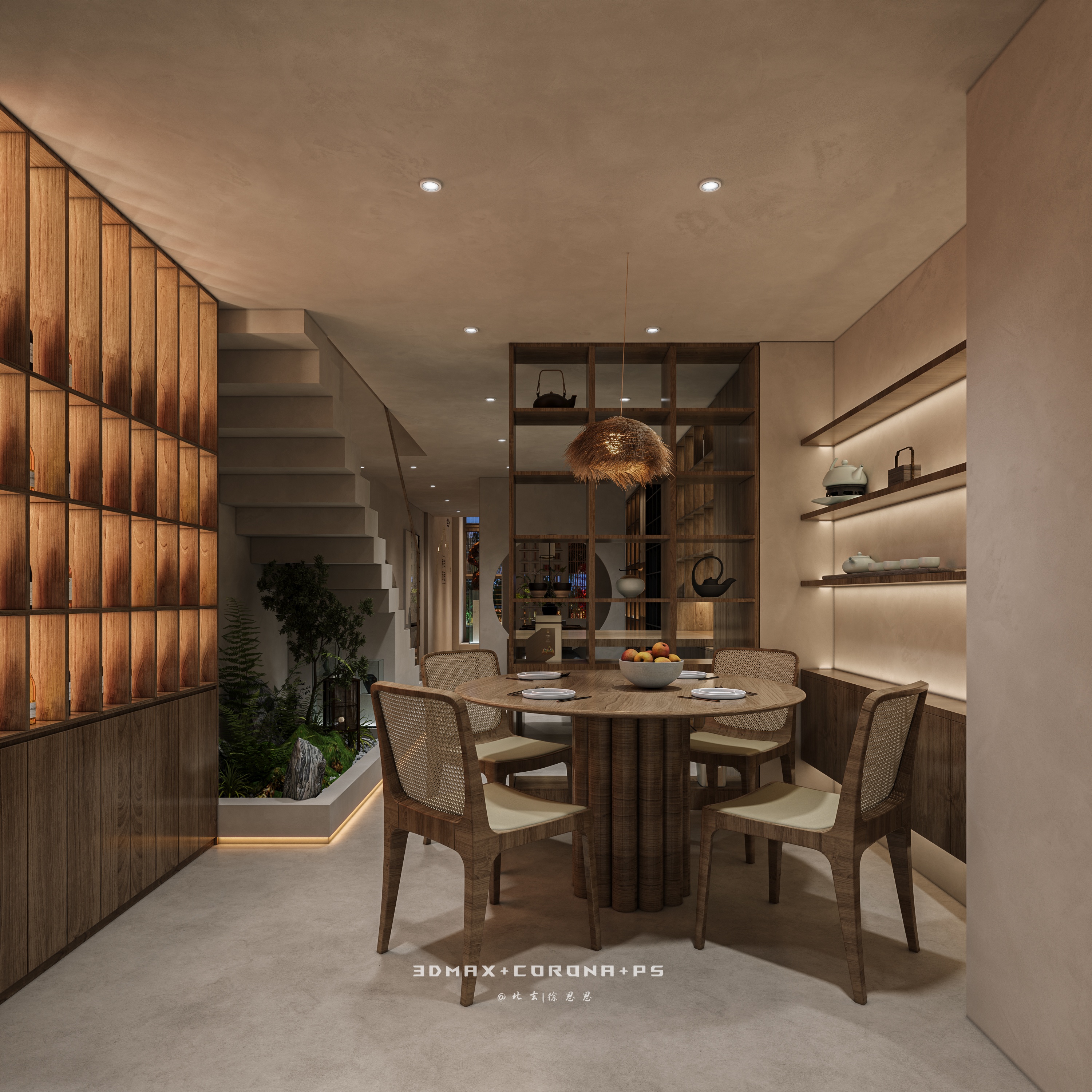 灰调侘寂 × 原木禅风：收藏店的东方美学叙事-4