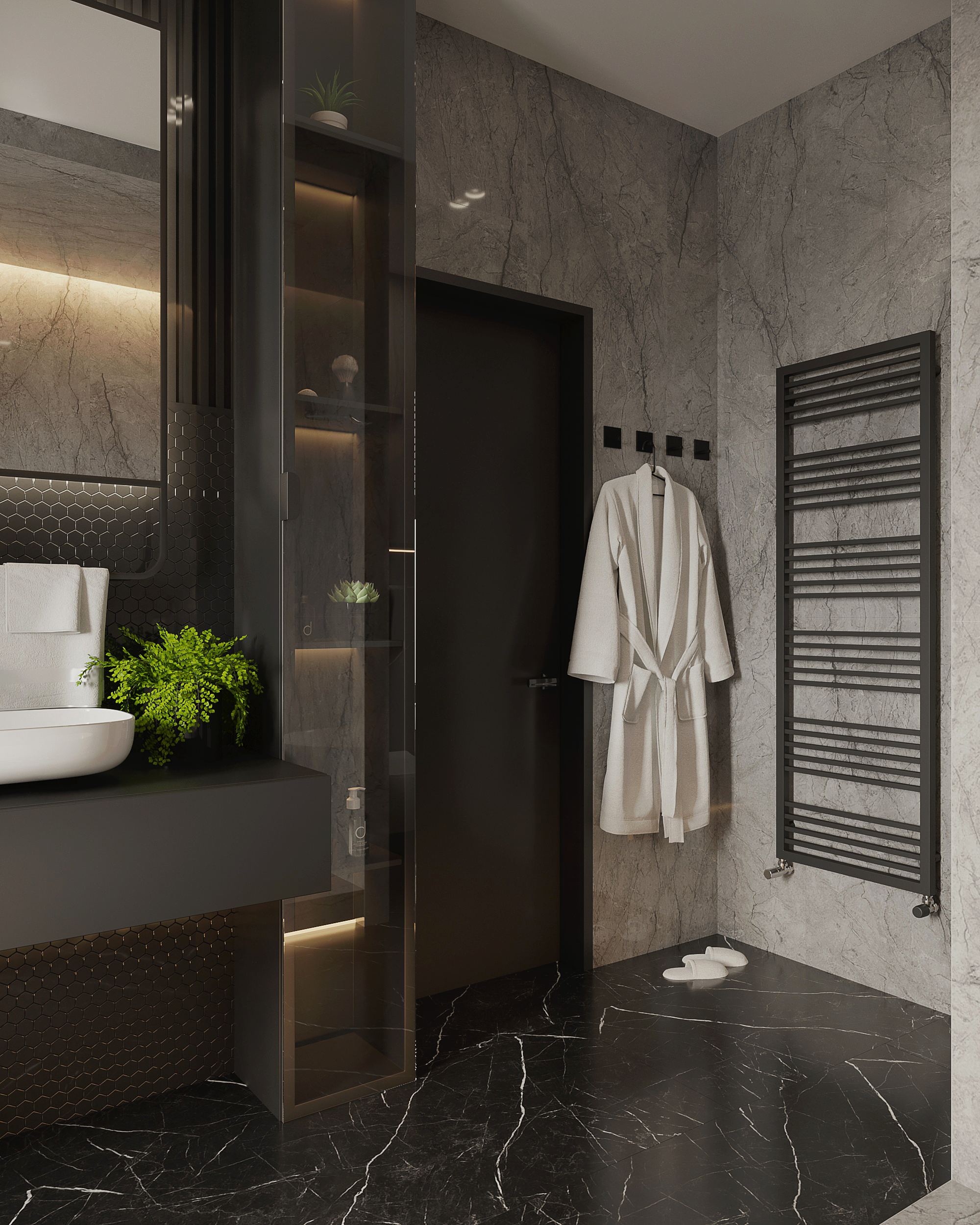 Bathroom design from available materials-3