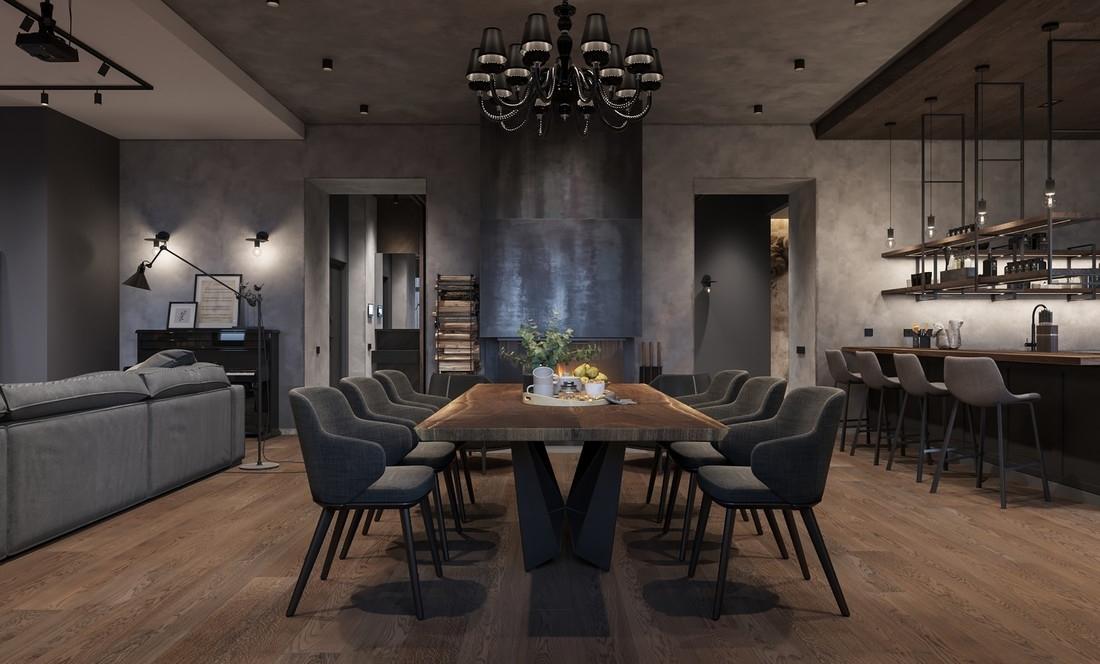 Leonid Sizikov--工业风住宅，用光营造不同的空间氛围-10