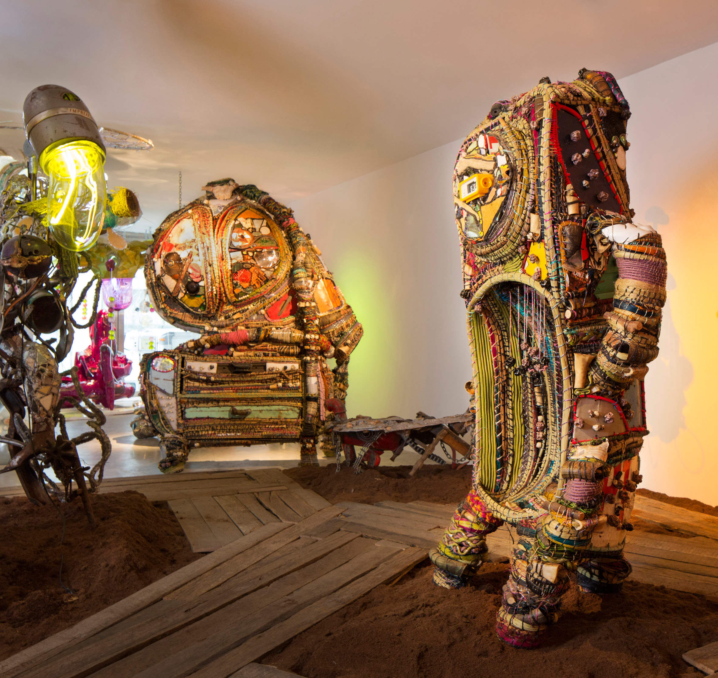 Misha Khan "collected crap from the sea" for exhibition at Friedman Benda-4