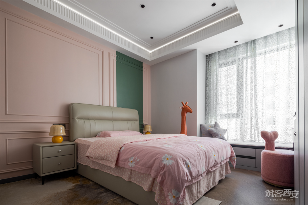 铜川荣耀壹品 · 撞色美式大平层设计丨中国铜川丨力创设计工作室-42