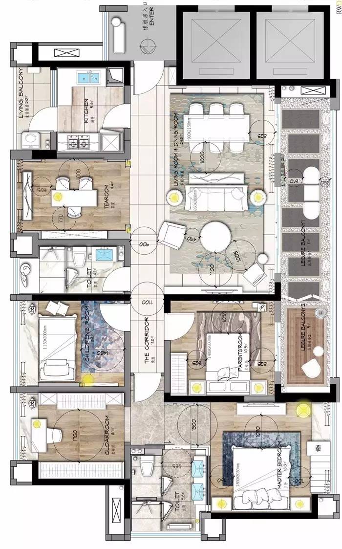 深圳戴勇室内设计师事务所丨EH DESIGN易和设计丨样板间丨180㎡内新中式案例集锦-45