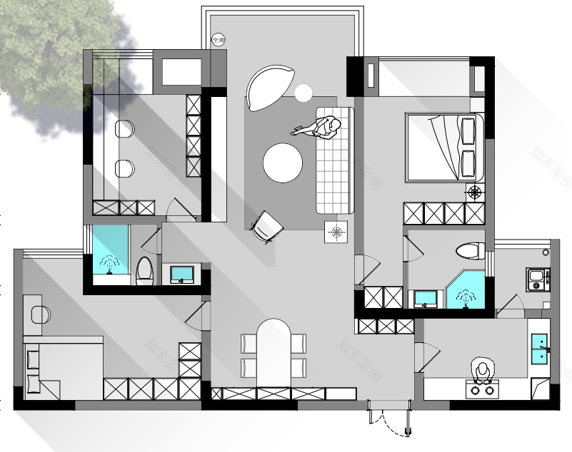 现代原木空间,焕新家的极简魅力丨中国重庆丨空一筑造-7