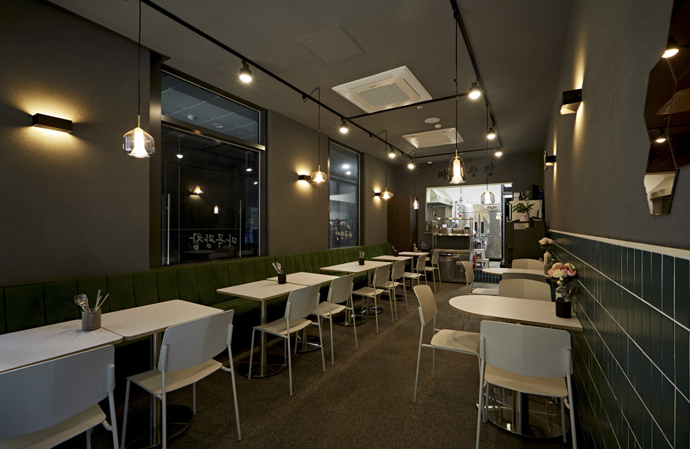 韩式餐厅设计，黑色石材的极致运用-3