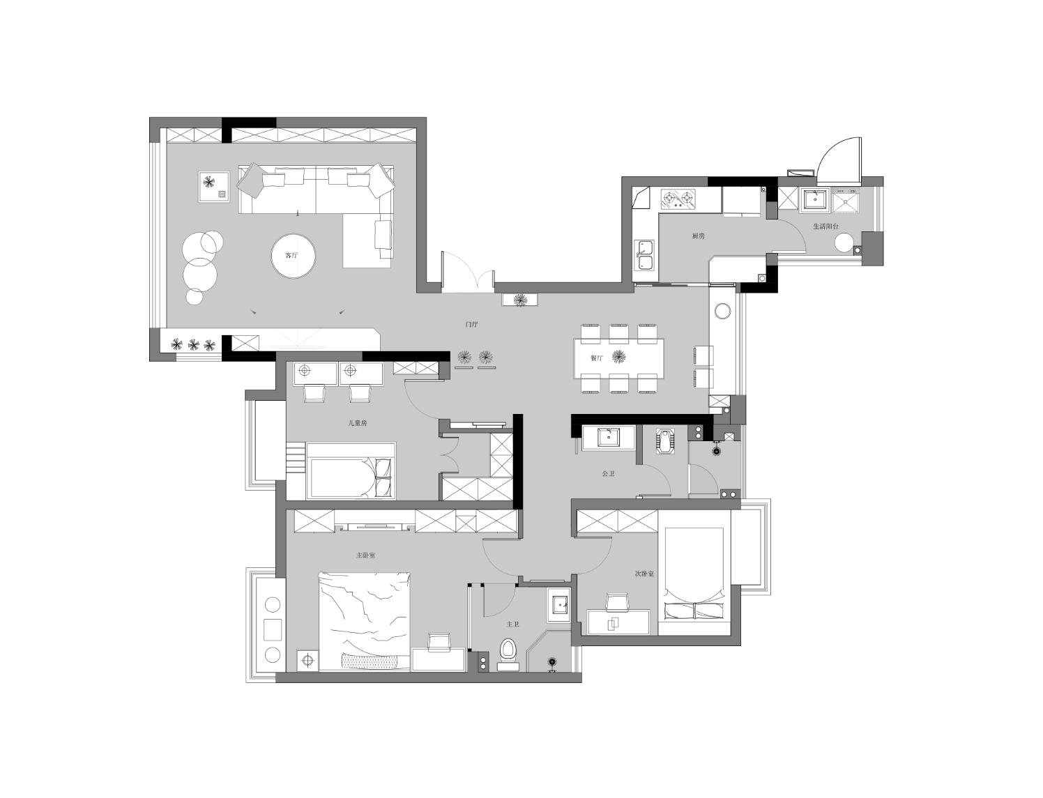 朝阳 W 宅——现代简约，书香满溢的家庭空间-39