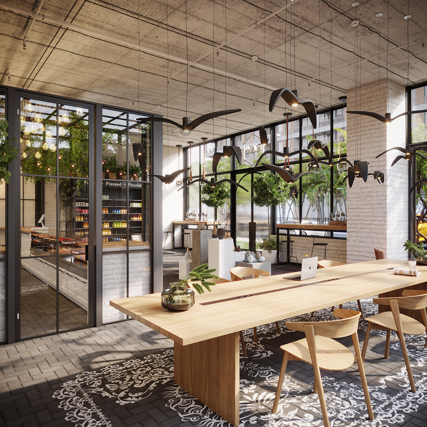 沙特利雅得 RAW 餐厅的绿意盎然 3D 设计丨沙特阿拉伯利雅得丨Laeta Interior-16