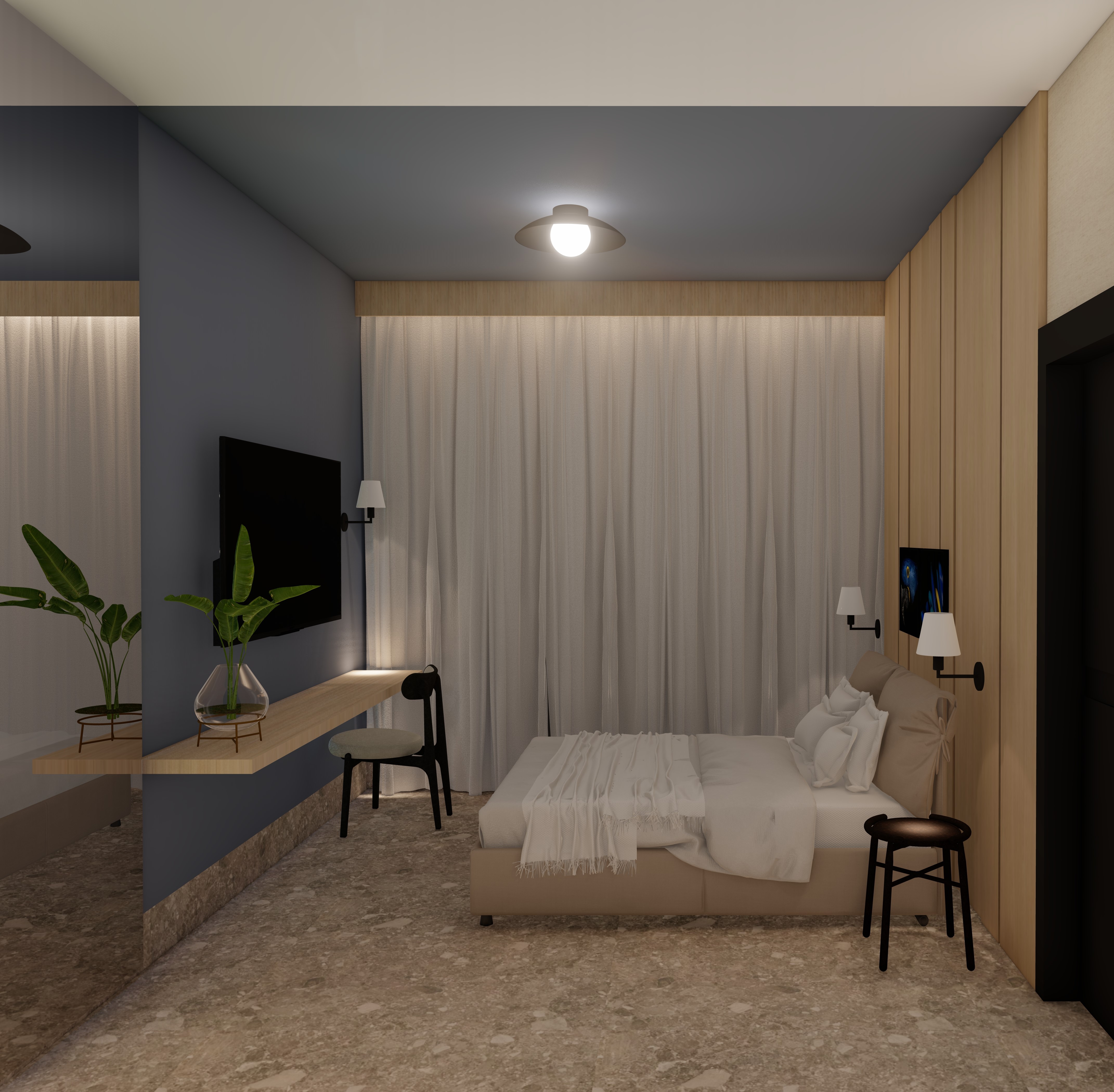酒店家庭套房室内设计项目丨Arq. Débora Simony-10