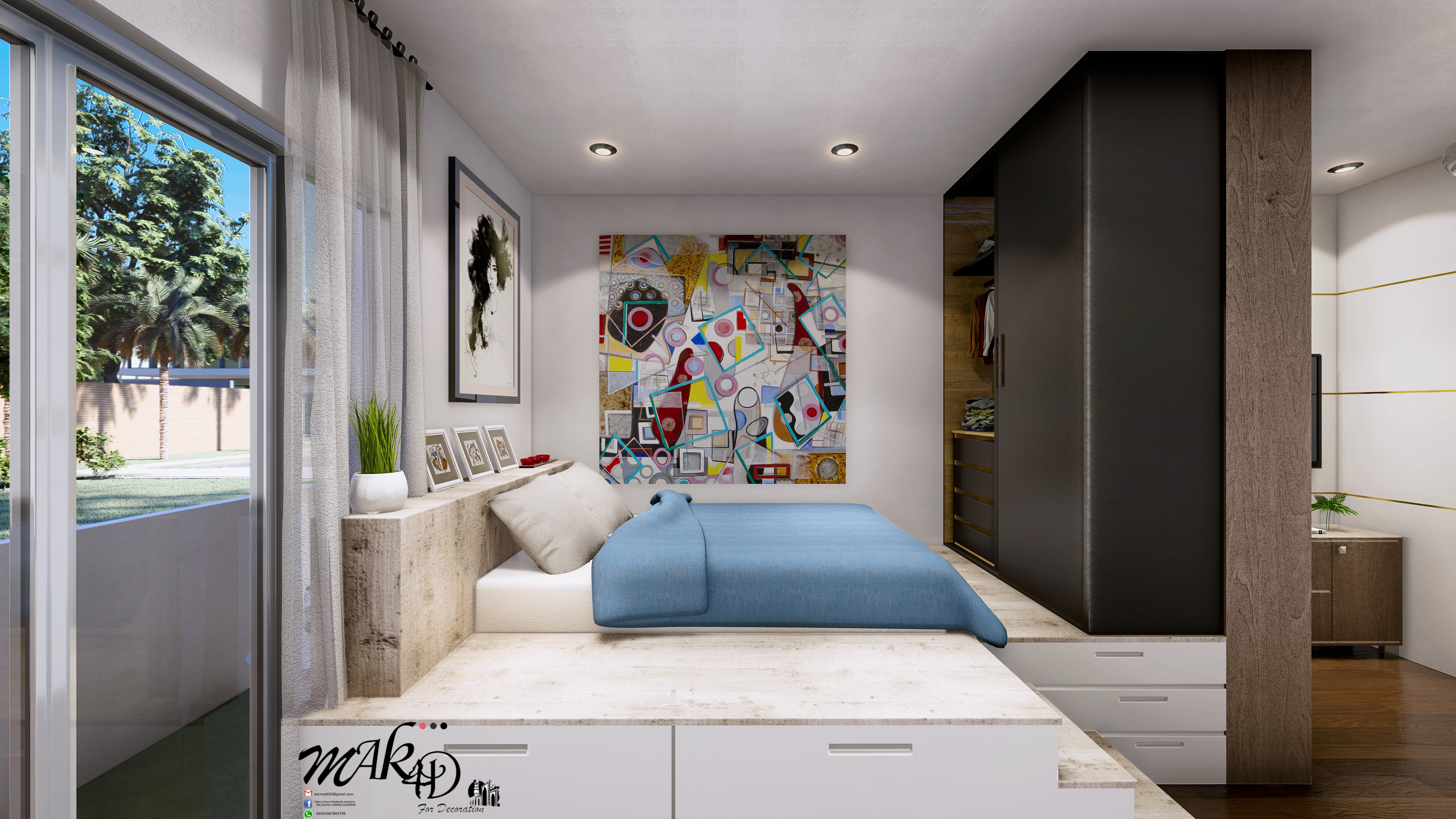 Studio Apartment in USA Area : 40 m2-7