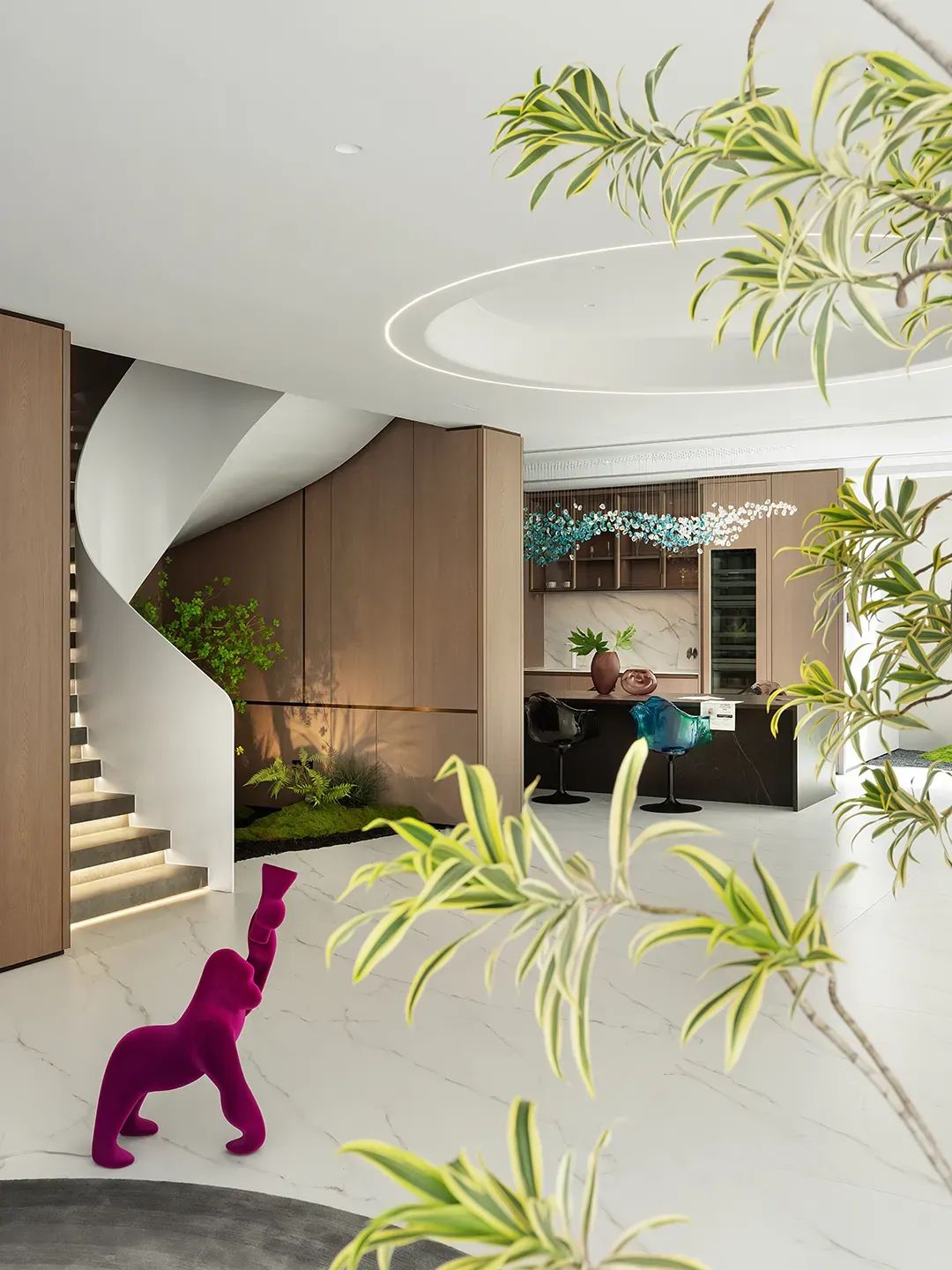 600㎡轻奢豪宅丨南京既白空间设计 李文杰-21