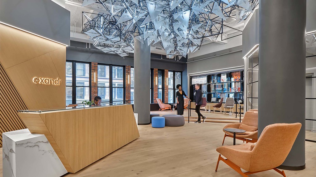Xandr 总部 | 21 世纪创新工作坊,纽约最大动力雕塑,室内绿洲-1