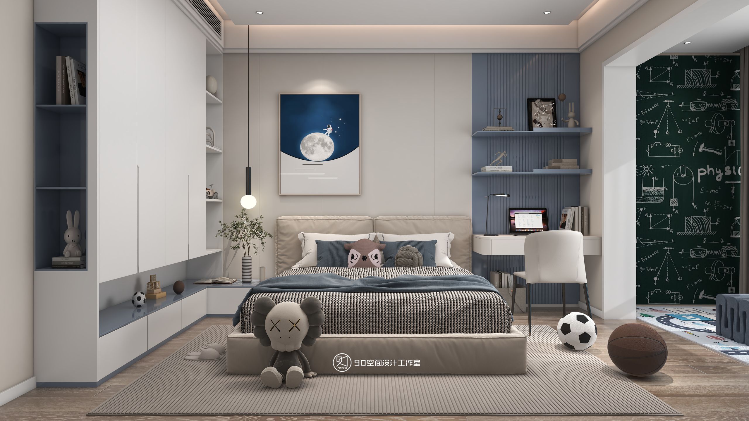 星月糖现代奶油风格丨90 空间设计-29