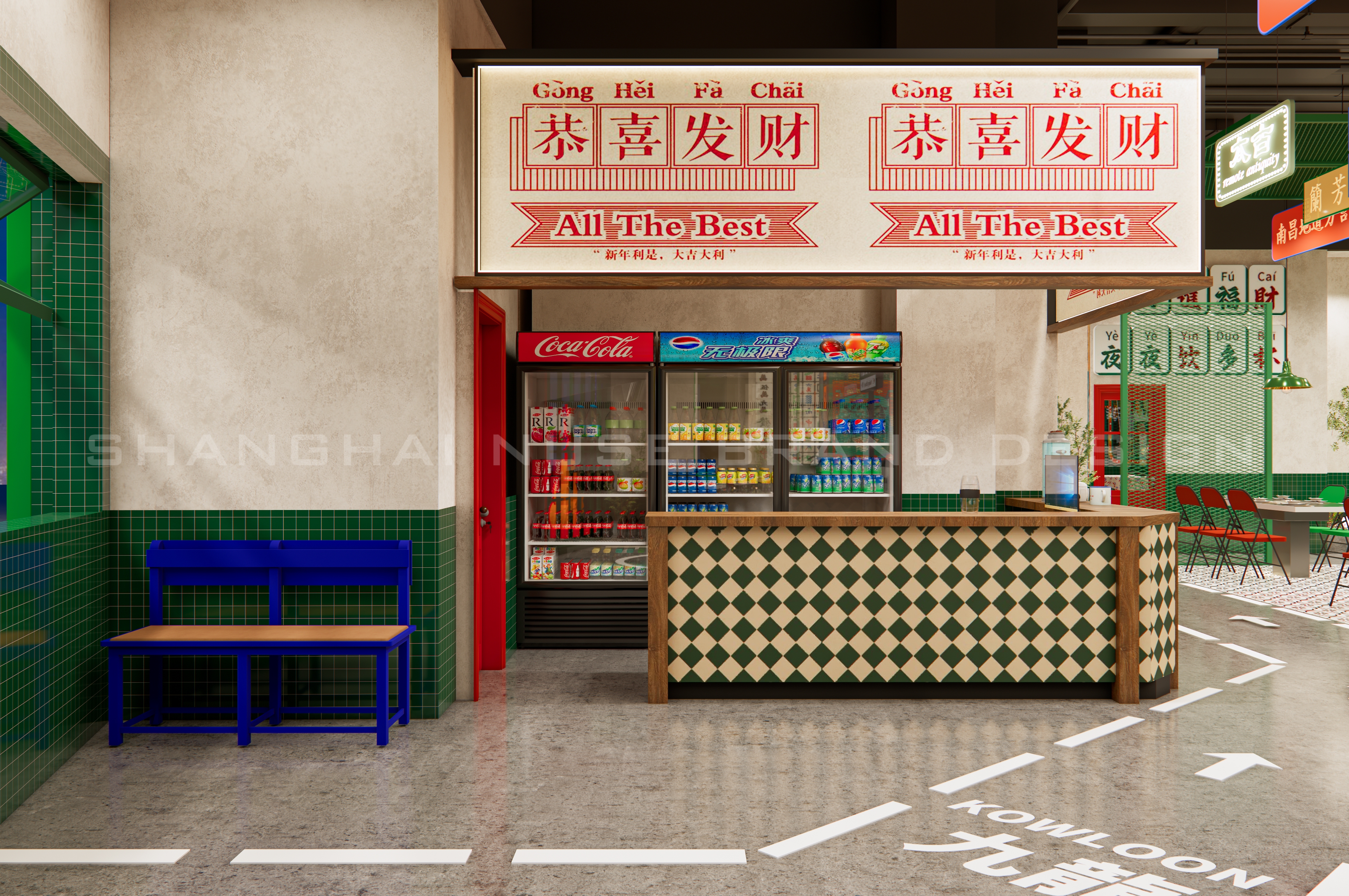 当大上海遇上香港旧时光:一间市井餐厅的复古文化狂欢丨木村空间设计有限公司-13