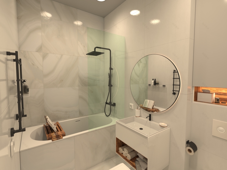 现代斯堪的纳维亚风格一居室公寓设计-33