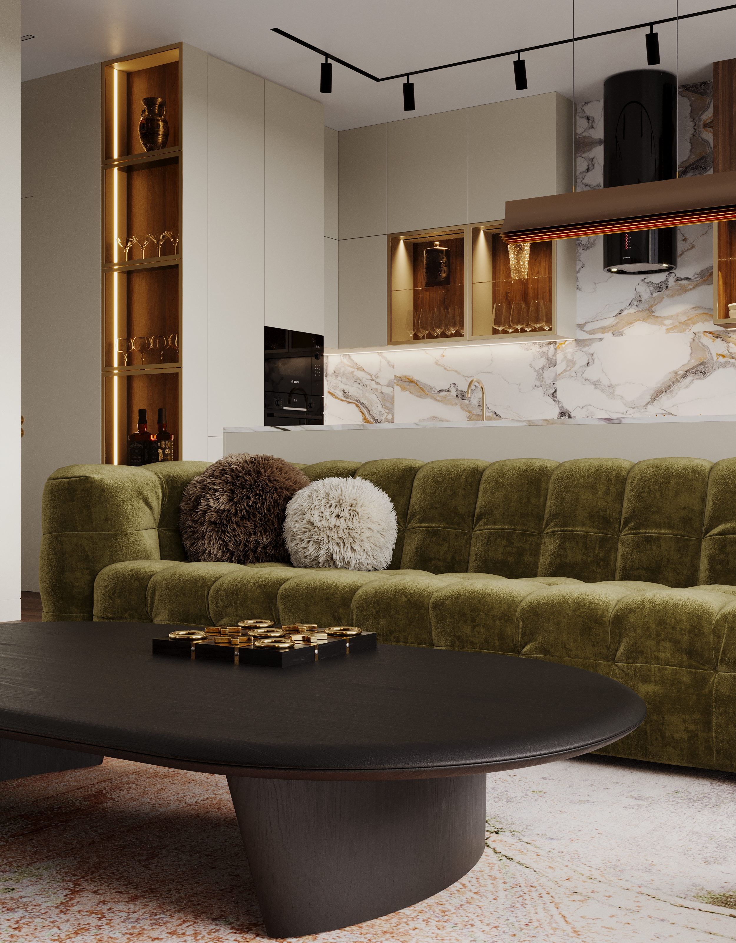 3D Визуализация гостиной-7